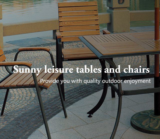 Sunny leisure tables and chairs